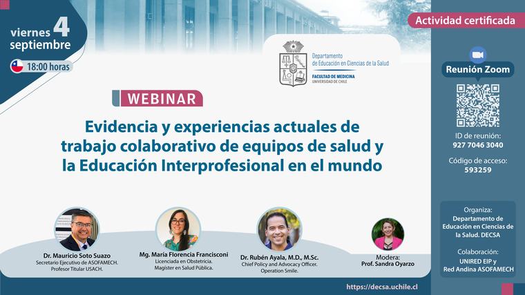 Webinar: Evidencia y experiencias actuales de trabajo colaborativo
