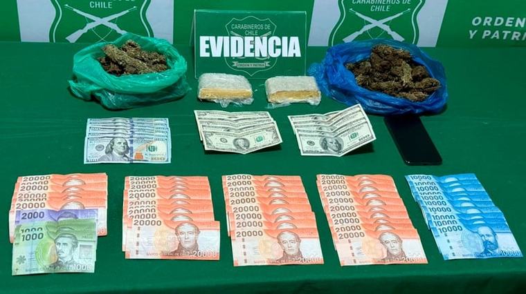 Carabineros detuvo a sujeto con más de tres mis dosis de droga en Iquique
