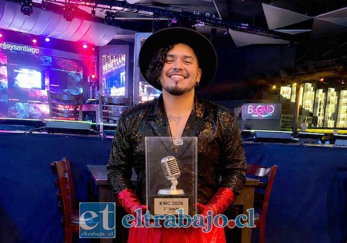 📰 GENERAL 02-sept · 20:46 Cantante aconcagüino logra segundo lugar nacional en el Karaoke World Championship y viajará a Las Vegas