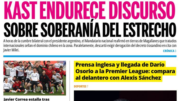 KAST ENDURE DISCURSO SOBRE SOBERANÍA DEL ESTRECHO